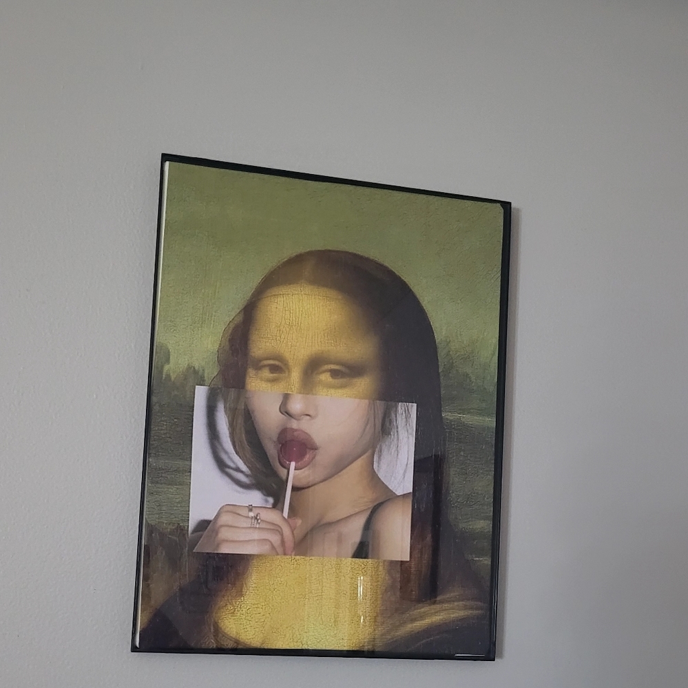 Mona Lisa's lollipop art